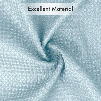 AmazerBath Fog Blue Shower Curtain Waffle Textured, Fabric Shower Curtain Thick Heavy Duty 240GSM Hotel Quality Bathroom Shower Curtains, 72 x 78 Inches