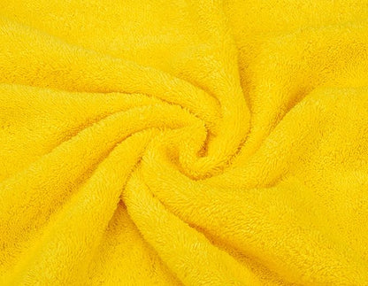 American Soft Linen Premium 3 Piece Towel Set, 1 Bath Towel 1 Hand Towel 1 Washcloth, 600 GSM 100% Cotton Turkish Towels for Bathroom, Yellow Towel Set