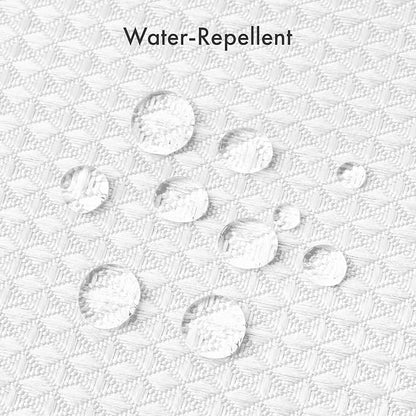AmazerBath Stall Shower Curtain 54x72 Inches, White Shower Curtain Waffle Textured, Small Shower Curtain 54 Inches Wide, Fabric Bathroom Curtains Heavy Duty 240GSM, 9 Rustproof Metal Grommets