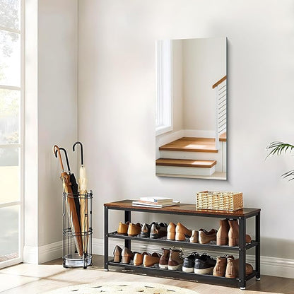 CILIBER Frameless Mirror, 20x40 Mirrors for Wall, Rectangle Bathroom Mirror for Over Sink, Frameless Vanity Mirror with Polished Edge, 3mm Tempered Glass, Hangs Horizontally or Vertically
