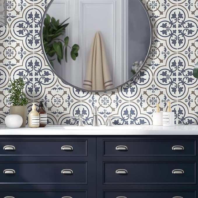 MSI Zenzibar Encaustic 8 in. x 8 in. Matte Porcelain Wall Tile for Bathroom, Floor Tile and Kitchen Backsplash