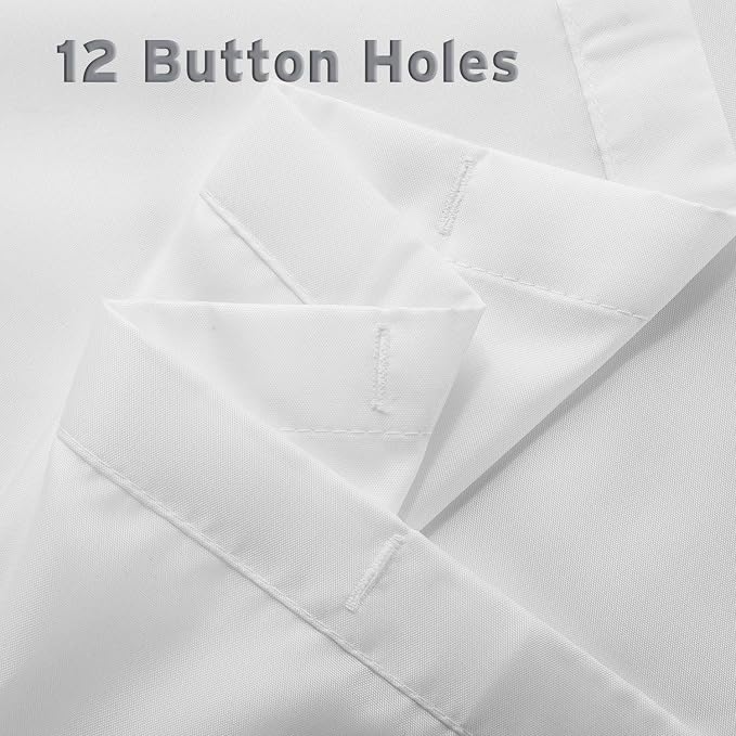 Titanker Fabric Shower Curtain Liner Washable, 72 x 78 Inches, White Shower Liner Fabric with 2 Magnets, Polyester Long Bathroom Shower Curtain Liner Waterproof Soft Lightweight, White