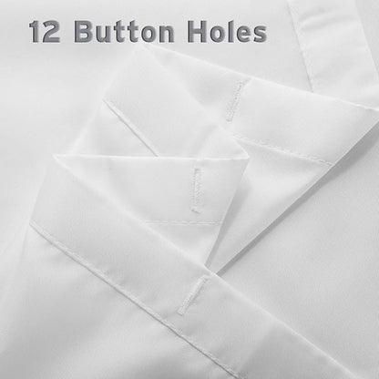 Titanker Fabric Shower Curtain Liner Washable, 72 x 78 Inches, White Shower Liner Fabric with 2 Magnets, Polyester Long Bathroom Shower Curtain Liner Waterproof Soft Lightweight, White