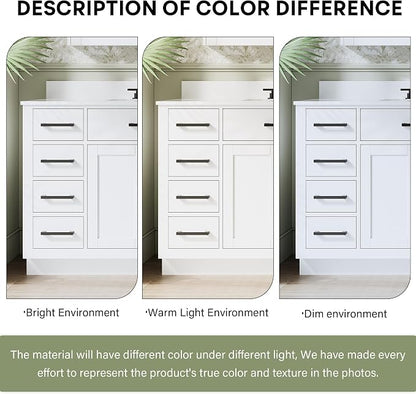 84-Inch Bathroom Vanity with Double Sinks W/ 4 Doors & 12 Drawers & 2 Flip Drawers, White Vanity W/Matte Black Handles