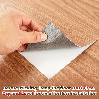 40 Sheet Vinyl Flooring 12x12 Inch Peel and Stick Floor Tile Waterproof Wood Grain Vinyl Floor Tiles Clearance Self Adhesive Floor Tiles Sticky Laminate Flooring Stick on Bathroom Kitchen RV