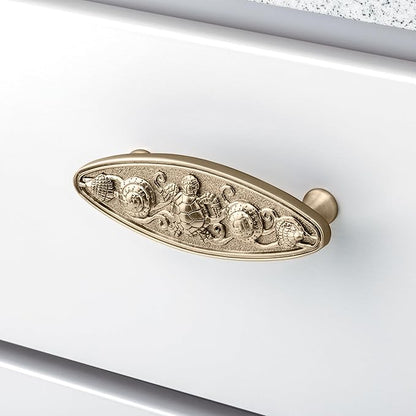 Franklin Brass 5 Pack Champagne Bronze Gold Cabinet Handles 3 inch (76mm) Kitchen Cabinet Handles and Drawer Pulls for Cupboards and Dressers | Seaside Cottage