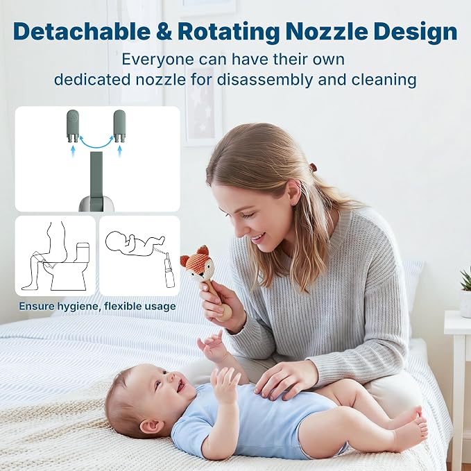 FBJ Portable Bidet,Rechargeable Bidet for Travel,Electric Peri Bottle High Pressure Handheld Sprayer with 3 Spray Modes,IPX7 Waterproof Travel Bidet for Women,Men,Postpartum,Personal Hygiene