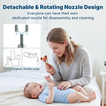 FBJ Portable Bidet,Rechargeable Bidet for Travel,Electric Peri Bottle High Pressure Handheld Sprayer with 3 Spray Modes,IPX7 Waterproof Travel Bidet for Women,Men,Postpartum,Personal Hygiene