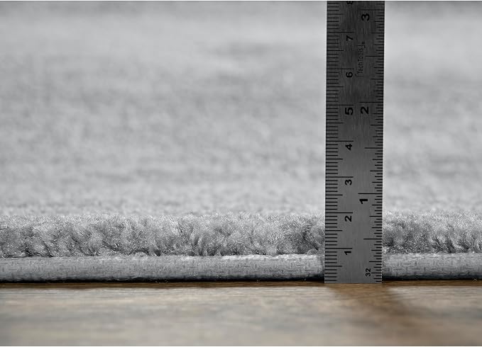 Garland Rug Traditional Nylon Washable Platinum Gray 2 Bath Rugs (21" X 34", 22" X 60") - Soft, Absorbent, and Stylish for Your Bathroom