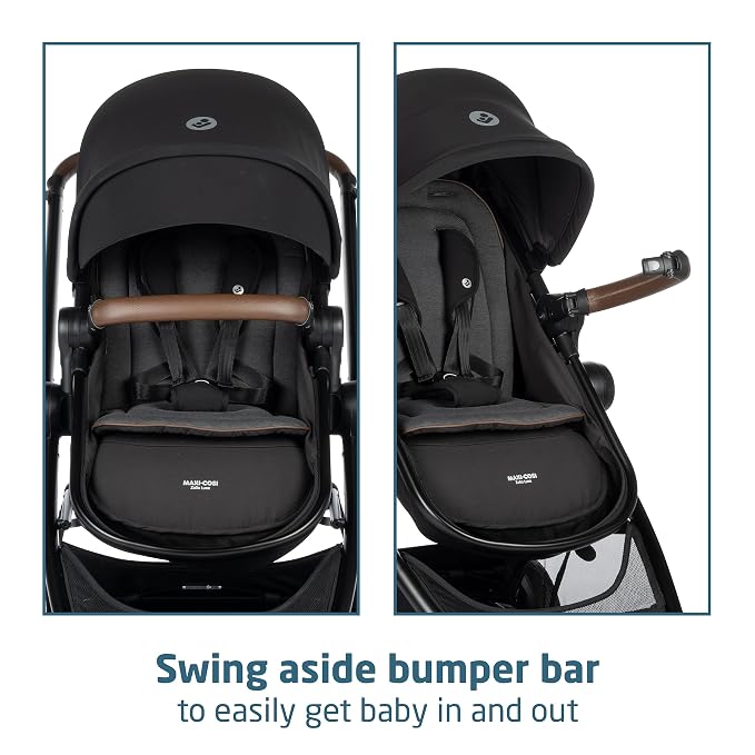 Maxi-Cosi Zelia 2 Luxe 5-in-1 Modular Travel System, New Hope Black