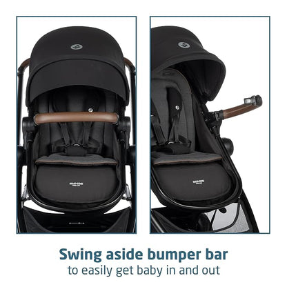 Maxi-Cosi Zelia 2 Luxe 5-in-1 Modular Travel System, New Hope Black