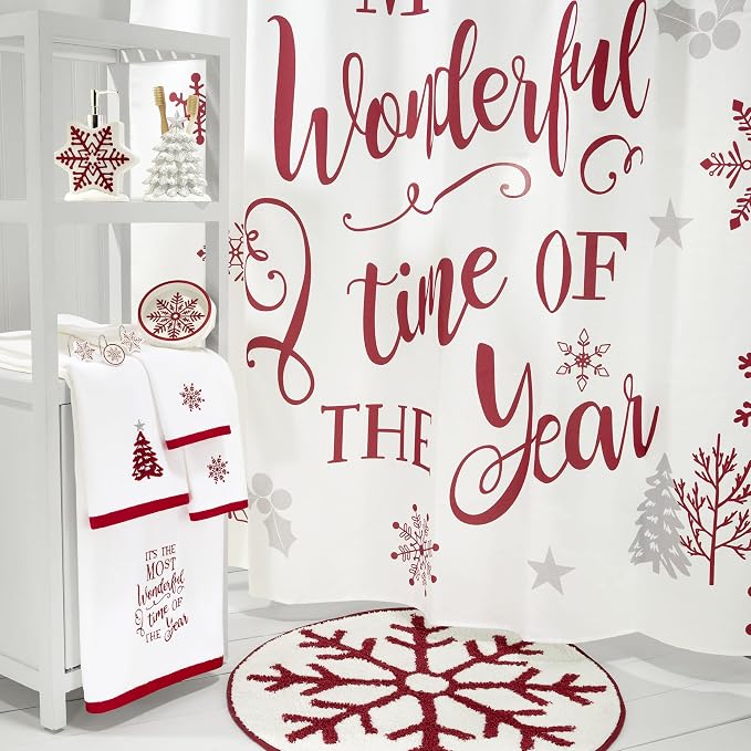 Avanti Linens - Christmas Bathroom Rug 20x30, Soft & Absorbent Cotton | Christmas Design, Soft & Absorbent, Non-Slip Backing, Machine Washable, Holiday Bathroom Décor