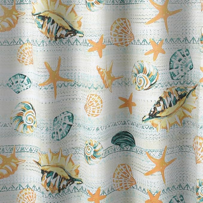 Greenland Home Fashions Fabric Sensations Shower Curtain, Stylish Bathroom Decor, Machine Washable, 72 inches x 72 inches, Kona