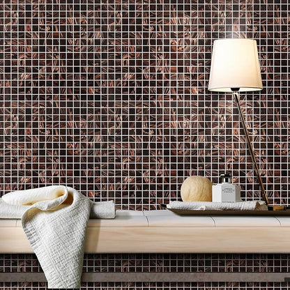 11.5 sq.ft Pruple Glass Mosaic Tile for Bathroom, Pool, Kitchen Backsplash | Waterproof Wall & Floor Tile. Heat & frost resistant outdoors. Mesh-mounted easy install. Use any grout. Easy clean. 10pcs.