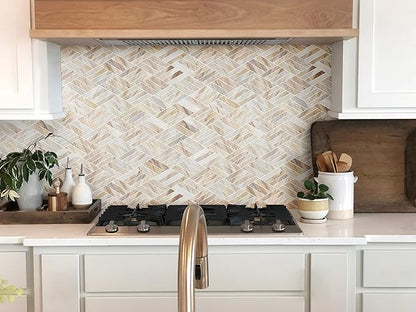 MSI Angora Rhombus Polished Marble Mosaic Tile for Bathroom, Kitchen Backsplash, Accent Wall Tile, and Shower Wall Tile
