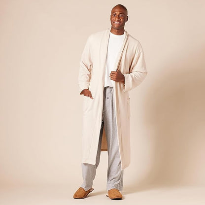 Amazon Essentials Men's Lightweight Cotton Waffle Bathrobe (Available in Big & Tall)