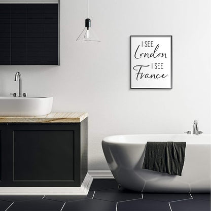 'I See London and France Saying Bathroom Humor'| Framed Giclee Art
