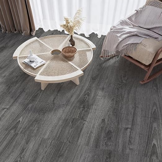 Art3d 30-Pack Peel and Stick Flooring Wood Planks, 12 x 12 in, Grey Oak | Premium Vinyl, Self-Adhesive, Waterproof, Wood Grain, Fade-Resistant, Scratch-Proof, Ideal for Kitchen, Dining Room, Bedrooms