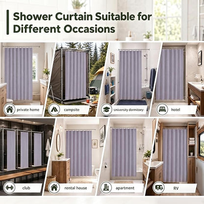 Siiluminisoy Boho Shower Curtain Woven Fabric Purple Cute Shower Curtain Modern Farmhouse Textured Tufted Chevron Striped Minimalist 72 x 72 Bathroom Shower Curtain Set with Hooks