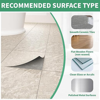 20 Pack Cover 20 Sq.Ft Peel and Stick Floor Tiles, 12” x 12” Self Adhesive Vinyl Flooring Easy DIY Installation for Kitchen, Living Room, Laundry, RV, Beige Stone