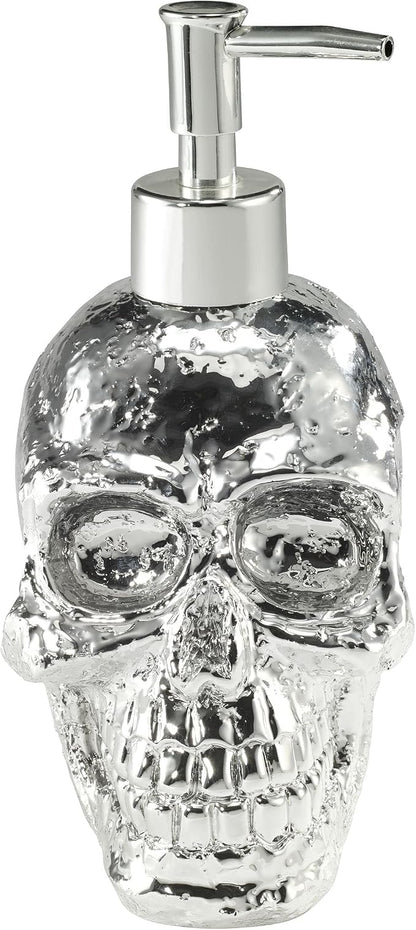 Avanti Linens - Soap Dispenser/Lotion Pump, Guest Bathroom Essentials, Skull Design Bath Decor (Halloween Collection)