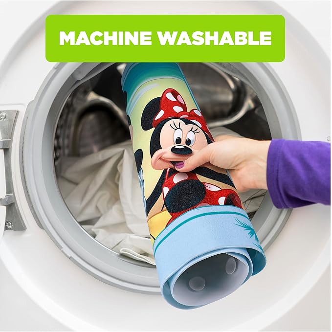 Ginsey Disney Mickey Mouse Summer Fun Decorative Bathtub Mat for Kids' Bathroom Decoration, Blue, Standard Tub Size