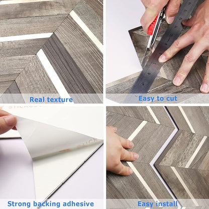 STICKGOO Herringbone Tile Peel and Stick Backsplash for Kitchen&Bathroom