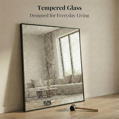 30"x36" Matte Black Framed Rectangle Bathroom Vanity Wall Mirror | Over-Sink Vanity Mirror, Slim Metal Frame, Entryway or Dresser Use, Vertical/Horizontal Mount, Tempered Glass