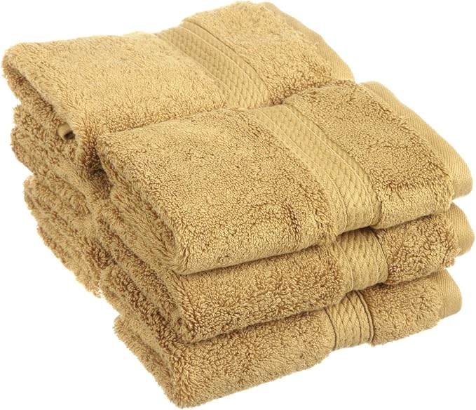 Superior Egyptian Cotton Plush & Absorbent, Face Towel Set of 6, Toast | Quick Dry, Soft Luxury Towel Set, Bath Essentials for Bathroom, Guest Bath, Spa, 2 Piece Face, Madeline Towels
