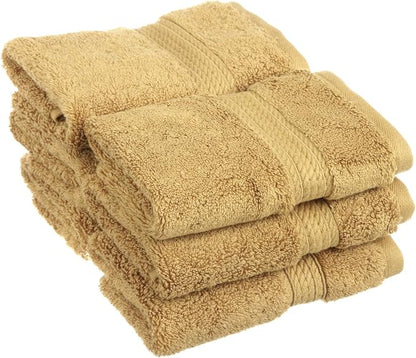 Superior Egyptian Cotton Plush & Absorbent, Face Towel Set of 6, Toast | Quick Dry, Soft Luxury Towel Set, Bath Essentials for Bathroom, Guest Bath, Spa, 2 Piece Face, Madeline Towels