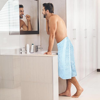Commercial Bulk Pack of 12 Bath Towels – 100% Cotton Terry 24" x 48" – Ideal for Hotels, Salons, Gyms, Spas & Institutional Use – Sky Blue