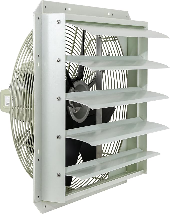 iLiving 20-Inch Corrosion Resistance Shutter Exhaust Fan, Single Speed