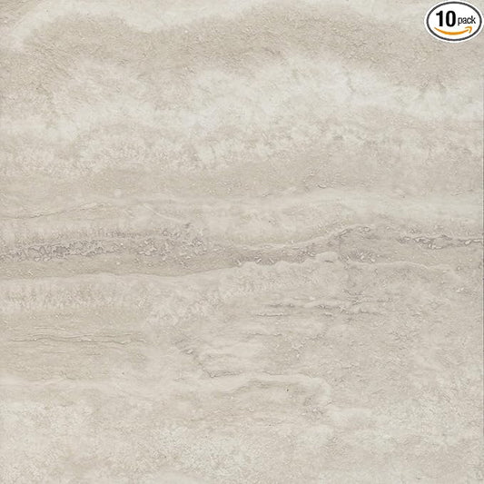 FloorPops FP3327 Platinum Peel & Stick Peel and Stick Floor Tiles, Grey 12 inch x 12 inch
