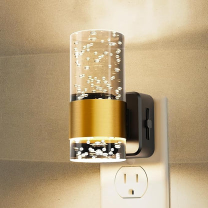 L LOHAS LED Night Lights Plug into wall, Soft Warm Night Light | Adjustable Brightness, Plug in Night Light, Auto Light Sensor, Wall Sconce-Style Design Nitelight, Bathroom, Hallway, 1 Pack