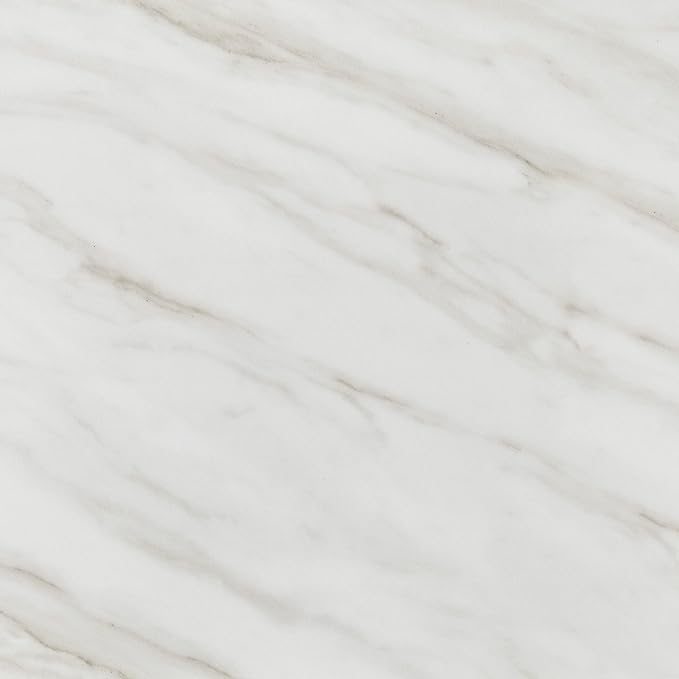 Daltile Perpetuo 24" x 24" Marble Look Porcelain Floor Tile in Polished Timeless White for Kitchen, Bathroom, Living Room Floors | (4 PC Per Carton) (15.2 SQFT Per Carton)