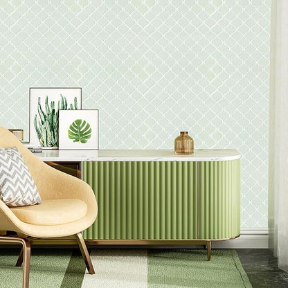 STICKGOO Arabesque Peel and Stick Backsplash, 12”X12” Backsplash Tile for Kitchen Peel and Stick, Self Adhesive Wall Tile Stick on Tiles (Thicker Design, Light Green)
