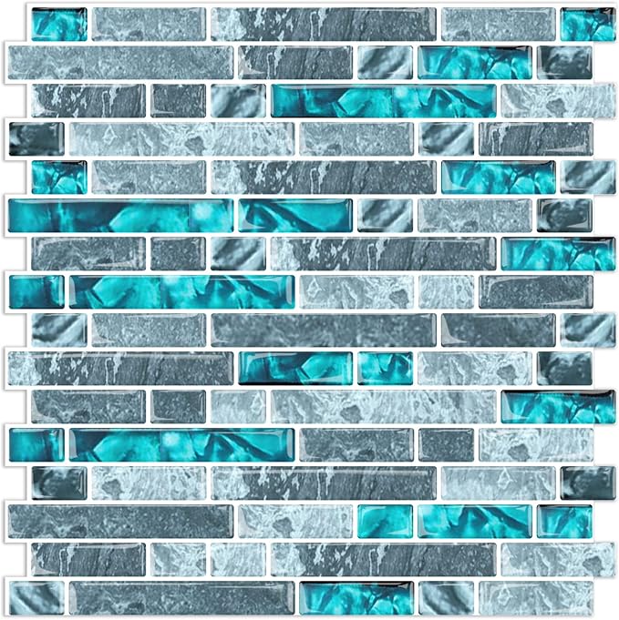 STICKGOO Thicker Design Peel and Stick Tile Backsplash, 12”×12”Stick on Backsplash for Kitchen, Self Adhesive Tile Stickers for Kitchen Backsplash and Bathroom(10 Sheets)