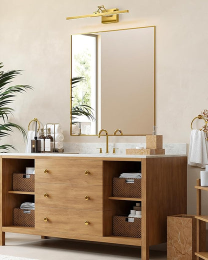 VONLUCE 24" Modern LED Bathroom Vanity Light, Brushed Gold | 3CCT, Flicker-free, 360° Rotatable Head & Swing Arm, IP44 waterproof Bathroom Light Fixture Over Mirror for Bathroom, Picture