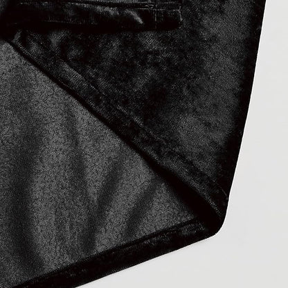 Fredsure Distressed Velvet Shower Curtain Set, 13 Pieces Black Including 1 Piece 72"x72" Shower Curtain and 12 Pieces Silver Hooks