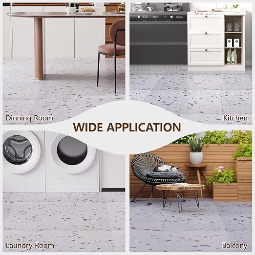 Peel and Stick Floor Tile, 40-Pack 12" x 12" Vinyl Flooring, Waterproof Self-Adhesive Luxury Vinyl Tiles, Easy DIY for Bathroom, Kitchen, Dinning Room, RV, Cover 40 Sq. Mosaic
