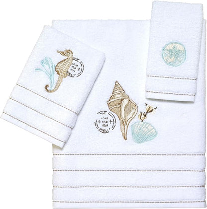 Avanti Linens - Bath Towel, Soft & Absorbent Cotton, Farmhouse Inspired Bathroom Decor (Farmhouse Shell Collection)