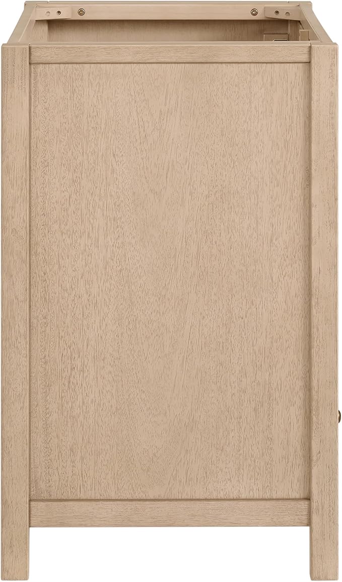 Alaterre Furniture Lucca Bathroom Vanity - Freestanding Cabinet Without Sink - 36 Inch Wood Bathroom Vanity with Large Drawer and Soft-Close Doors - Under Sink Cabinet Only (Natural)