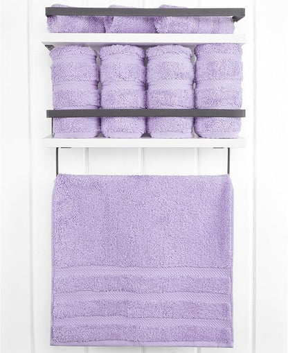 American Soft Linen Luxury Hand Towels for Bathroom, 600 GSM Heawy Weight 16x28 Size 100% Cotton Turkish 4 Piece Hand Face Towel Set, Lilac Hand Towels