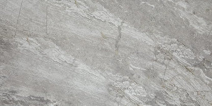 Daltile Perpetuo 12" X 24" Porcelain Marble Look Floor Tile in Polished Eternal Grey (9 pieces per carton) (17.01 sqft per carton)
