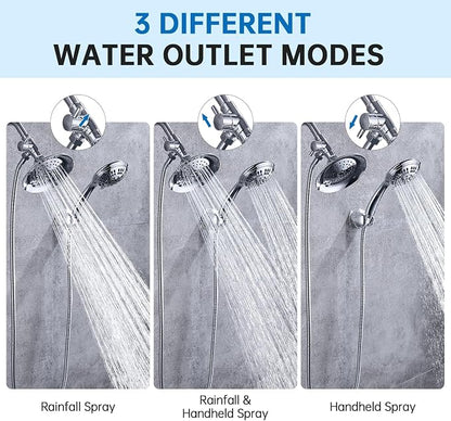 G-Promise Solid Metal 3-Way Shower Diverter Valve (Chrome) | Smooth Knob Switch, Spray Separately or Both, Anti-Leak, Easy to Install, Standard Connections, Universal Replacement Part