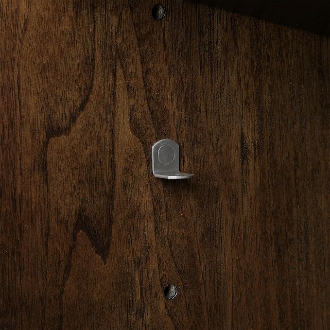 OVE Decors Indy 24 in. Undermount Single Sink Bathroom Vanity with White Engineered Marble Top, Dark Walnut