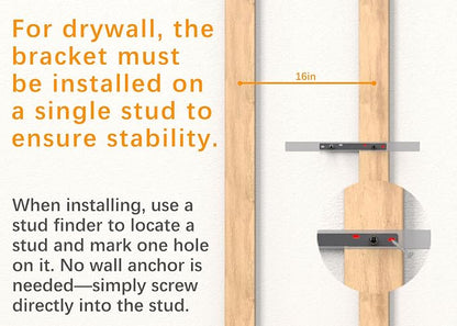 BAYKA Grey Floating Shelves 15.7in, Set of 3, Wall Mounted for Wall Decor | Easy Install, 22lbs Max Load, Hidden Bracket, Shelving for Bathroom Bedroom Kitchen Display Storage, Multi-Wall Compatible