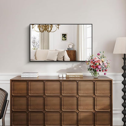 KOCUUY Bathroom Mirror, 24x40 Inch Black Mirror with Aluminum Metal Frame, Black Vanity Wall Mirror Modern Home Decor for Bathroom, Living Room, Farmhouse and Entryway, Hang Horizontal/Vertical