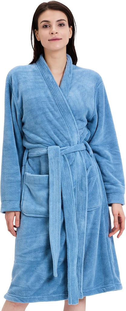 Towel Robe for Women – Soft Absorbent Kimono Bathrobe, Quick-Dry Spa Shower & Hotel Use