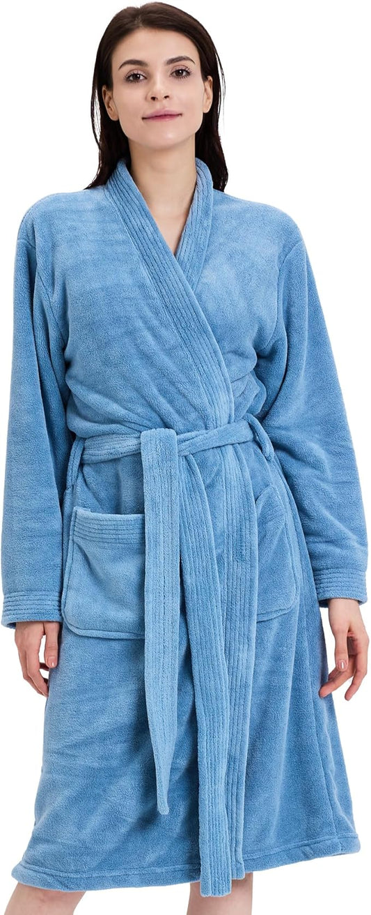 Towel Robe for Women – Soft Absorbent Kimono Bathrobe, Quick-Dry Spa Shower & Hotel Use